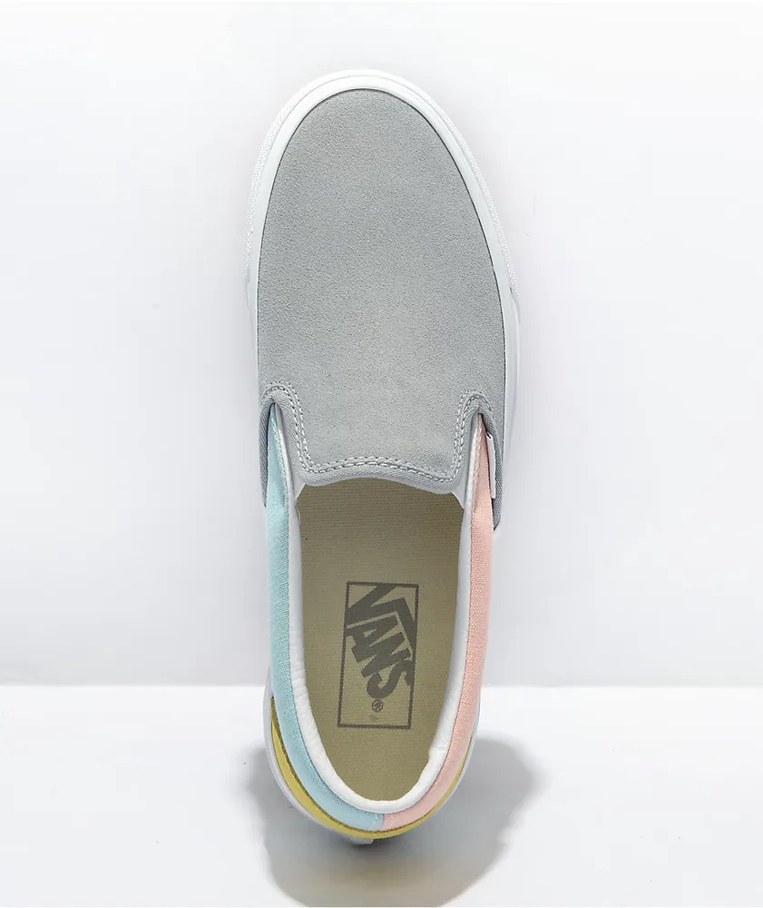 Vans Slip-On Pastel Colorblock Platform Shoes