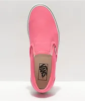 Vans Slip-On Pink Lemonade & White Skate Shoes