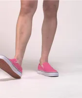 Vans Slip-On Pink Lemonade & White Skate Shoes
