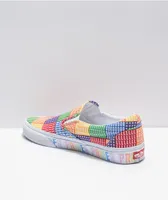 Vans Slip-On Pride Multi & White Skate Shoes