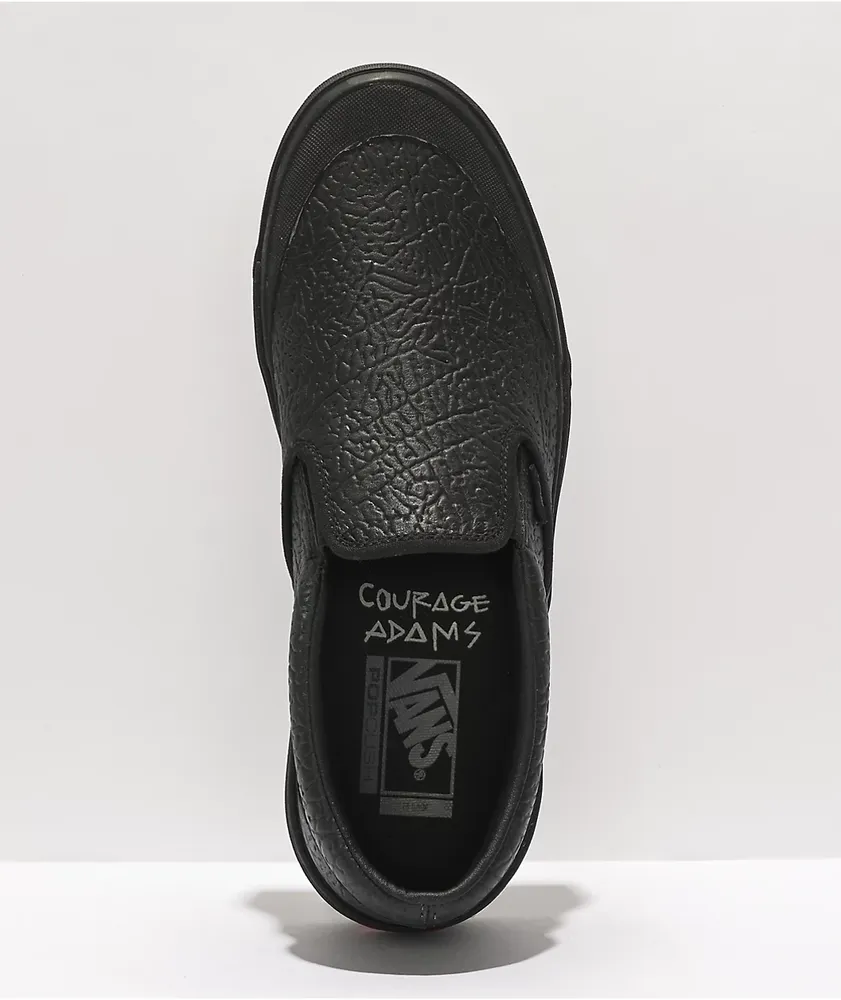 Vans Slip-On Pro BMX Courage Black Elephant Suede Shoes