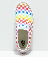 Vans Slip-On Rainbow Checkerboard Skate Shoes