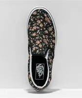 Vans Slip-On Rose Dreams Black Skate Shoes