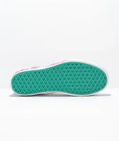 Vans Slip-On Spring Fade White, Pink & Green Platform Shoes