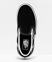 Vans Slip-On Suede Flame Black Skate Shoes 