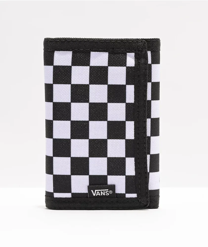 Vans Slipped Black & White Checkered Trifold Wallet