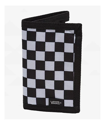 Vans Slipped Checkerboard Black & Charcoal Trifold Wallet
