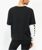 Vans Sole World Stacked Black & White Long Sleeve T-Shirt