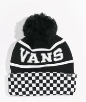 Vans Spirit Black & White Checkerboard Pom Beanie