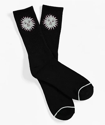 Vans Sunface Black Crew Socks