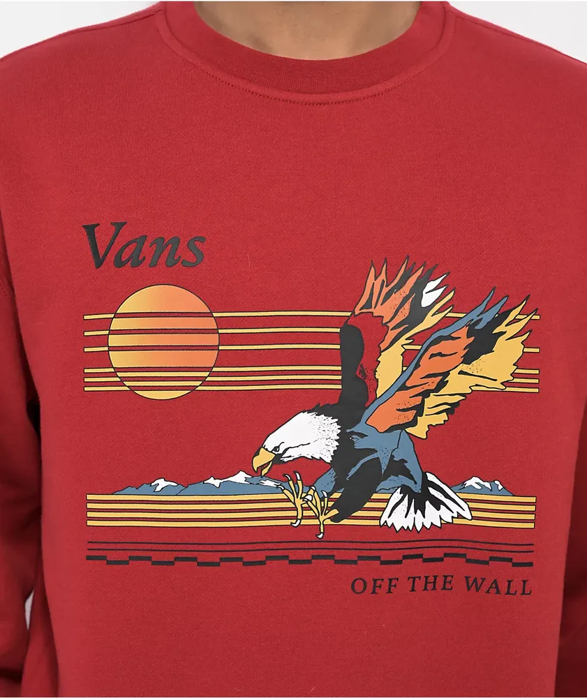 Vans Sunset Red Crewneck Sweatshirt