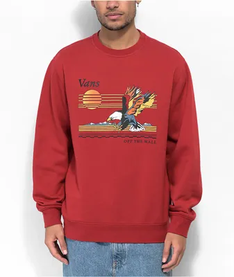 Vans Sunset Red Crewneck Sweatshirt