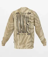 Vans Tall Type Tie Dye Crew Taupe Long Sleeve T-Shirt