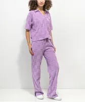 Vans Teri Lavender Checkered Terry Cloth Pants