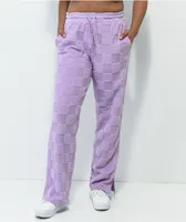 Vans Teri Lavender Checkered Terry Cloth Pants