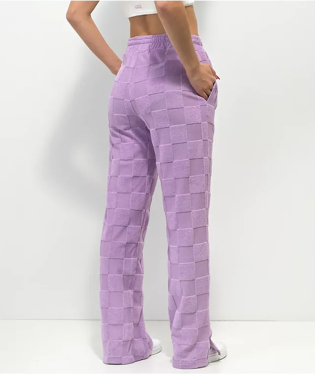 Vans Teri Lavender Checkered Terry Cloth Pants