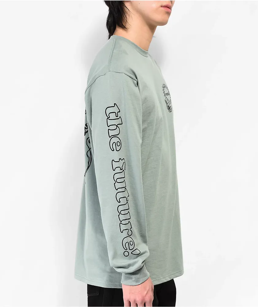 Vans Too Far From The Future Green Long Sleeve T-Shirt