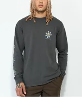 Vans Trippy Grin Floral Wash Black Long Sleeve T-Shirt