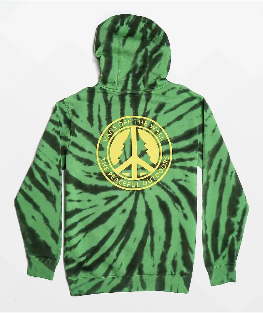 Vans Trippy Outdoors Green Tie Dye Hoodie