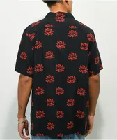 Vans Valentine's Day Black Short Sleeve Button Up Shirt