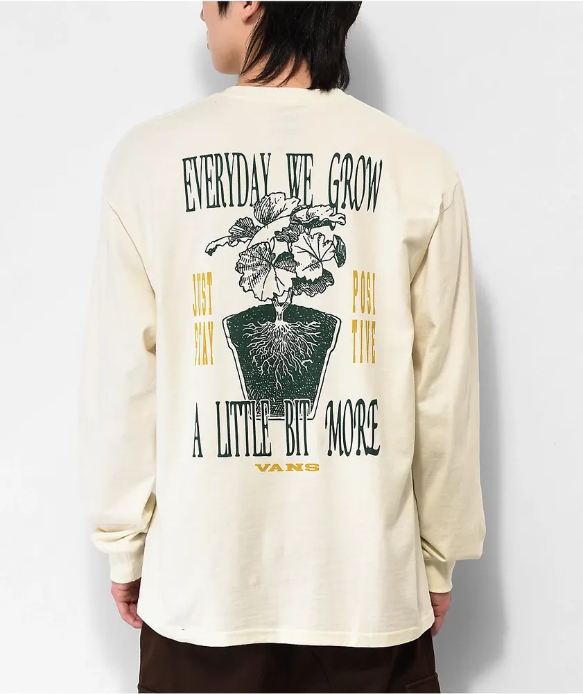 Vans We Grow Antique White Long Sleeve T-Shirt