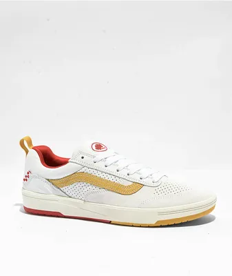 Vans Zahba Vintage Sport White & Gold Skate Shoes