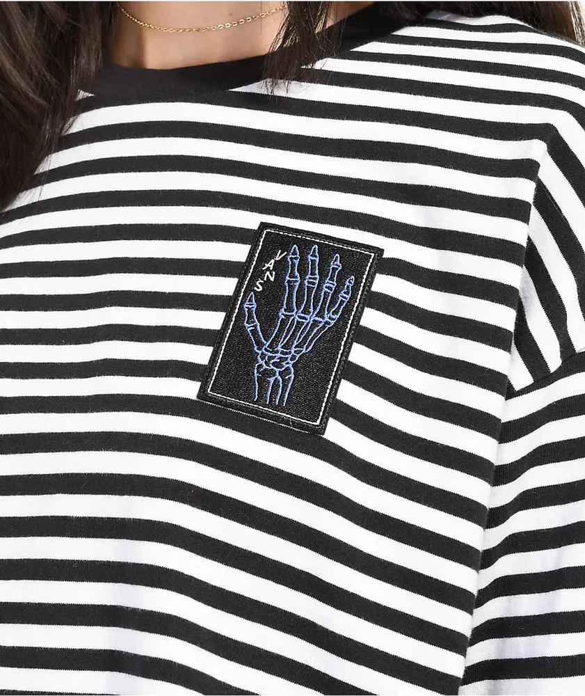 Vans x Breana Geering Skate Black & White Striped Long Sleeve T-Shirt