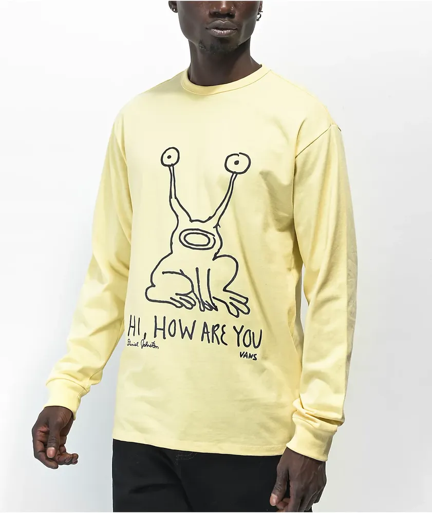 Vans x Daniel Johnston Off The Wall Pale Banana Long Sleeve T-Shirt