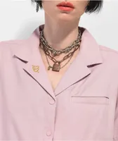 Vans x Karina Rozunko Lilac Short Sleeve Button Up Shirt
