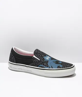 Vans x Krooked Skate Slip-On By Natas For Ray Skate Shoes
