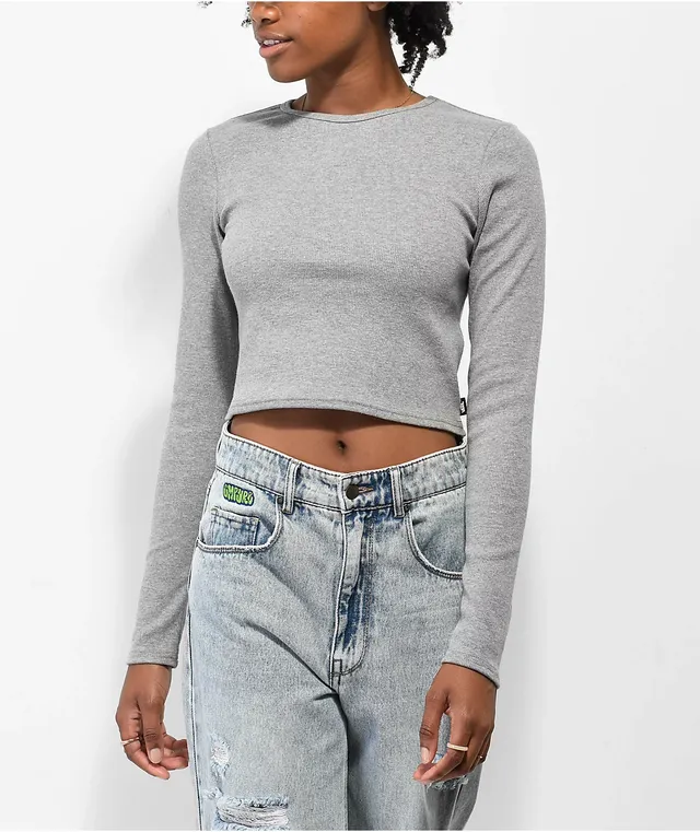 vans crop top long sleeve