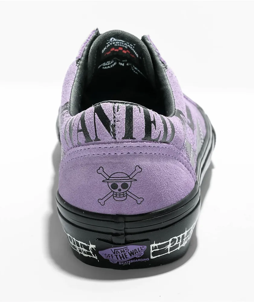 Vans x One Piece Old Skool One Piece Purple & Black Skate Shoes