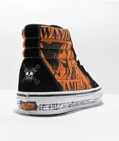 Vans x One Piece Sk8-Hi Orange & Black Skate Shoes