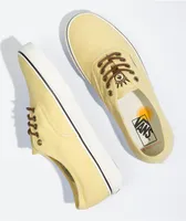 Vans x Parks Project Authentic Pale Yellow & White Skate Shoes 