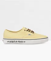 Vans x Parks Project Authentic Pale Yellow & White Skate Shoes 