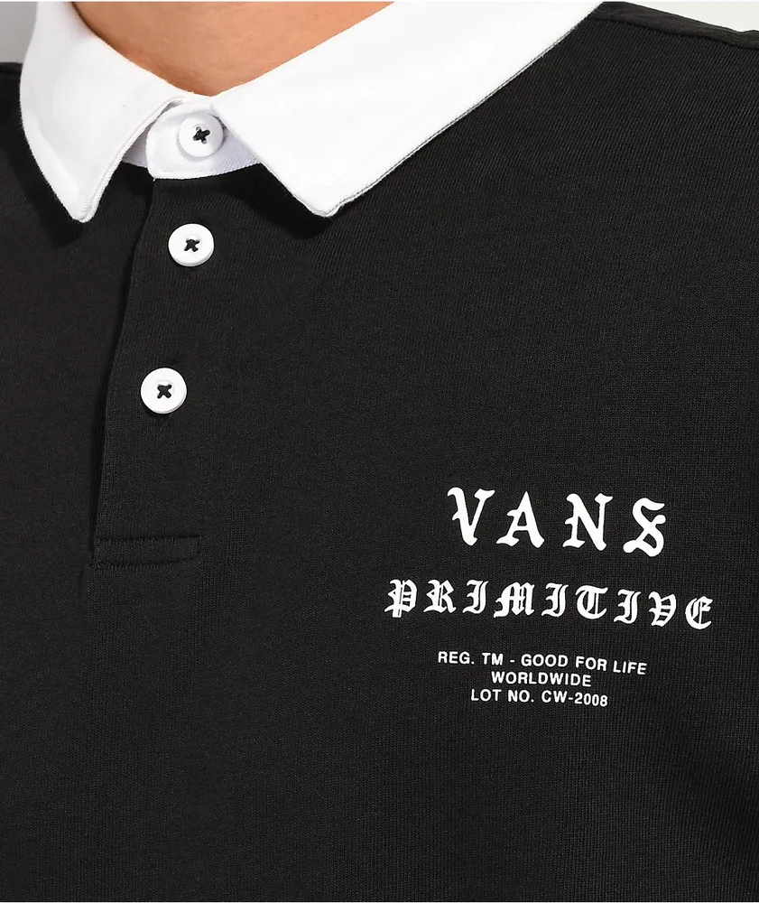 Vans x Primitive Black & White Rugby Shirt