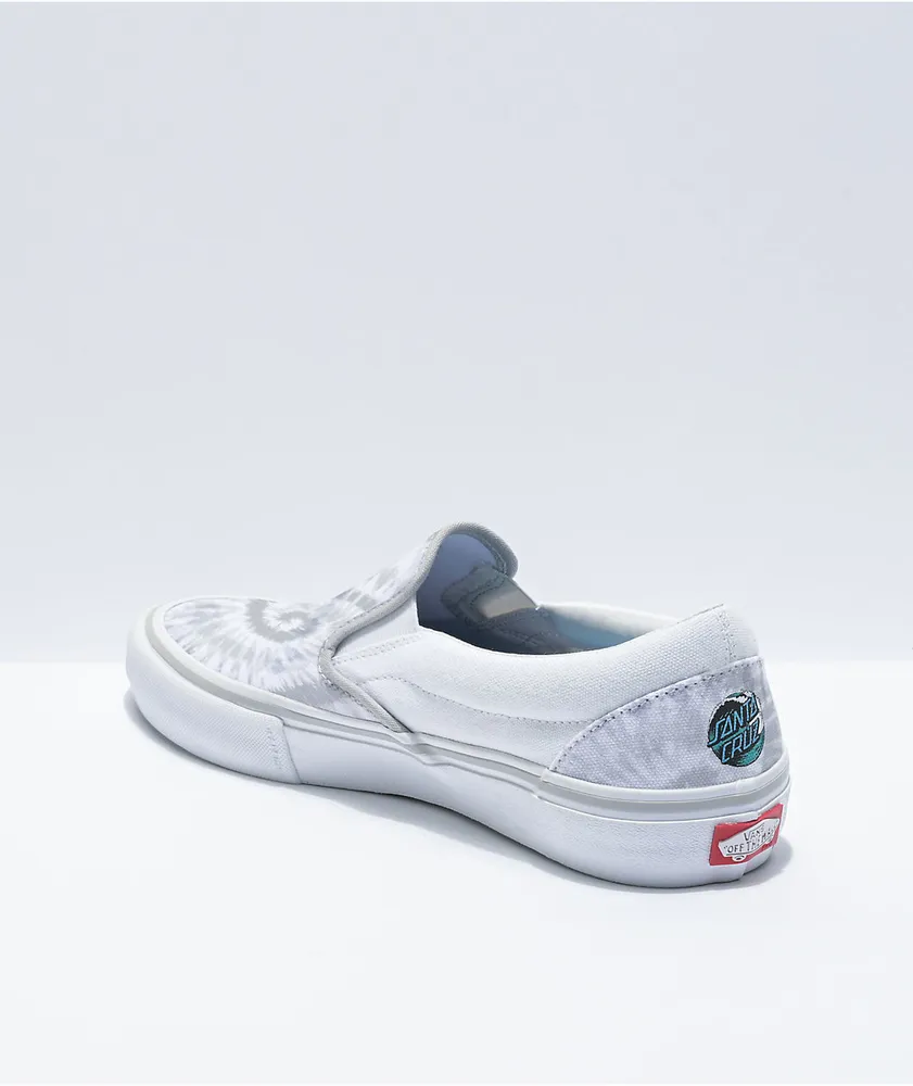 Vans x Santa Cruz Skate Slip-On White Skate Shoes