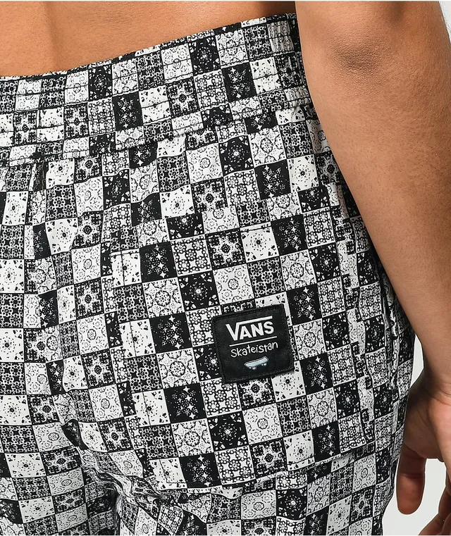 Vans Range Relaxed Fit Checkerboard Cotton Drawstring Pants | Nordstrom