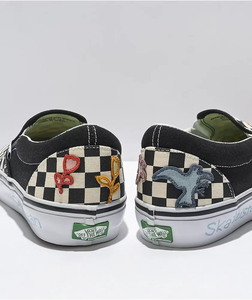 Vans x Skateistan Skate Slip-On Checkerboard Skate Shoes