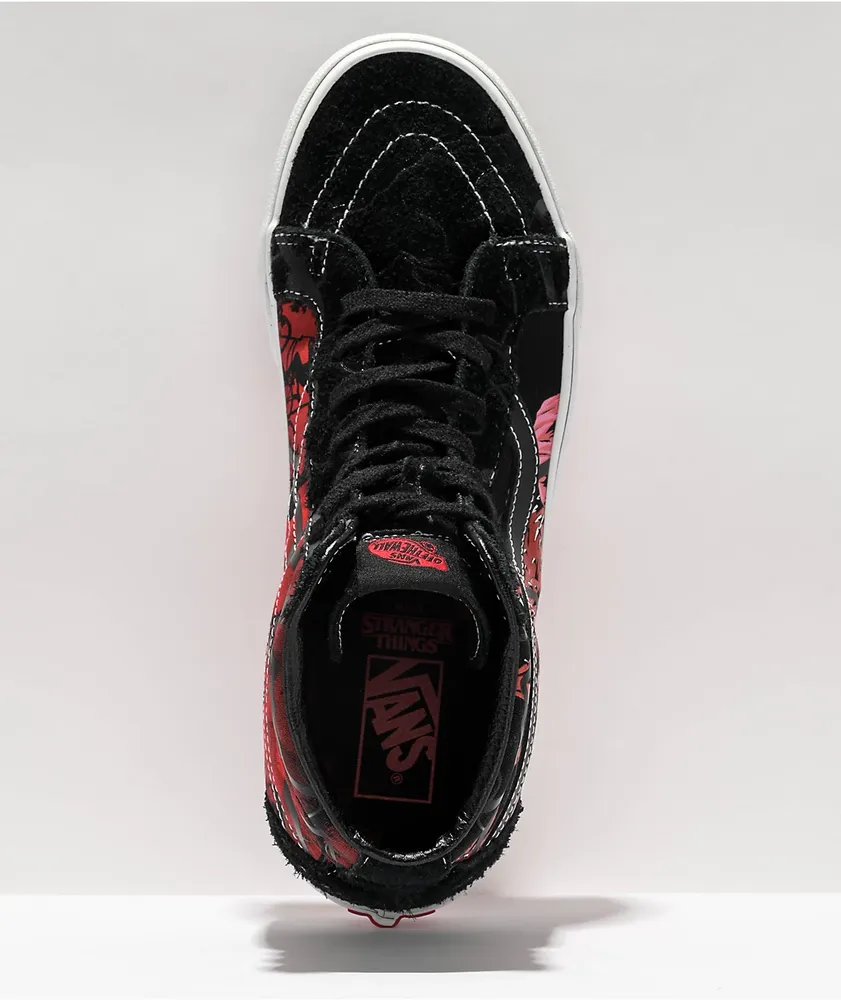 Vans x Stranger Things Sk8-Hi Reissue Black & Red Skate Shoes