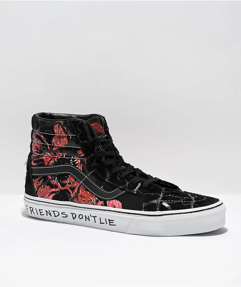 Vans x Stranger Things Sk8-Hi Reissue Black & Red Skate Shoes