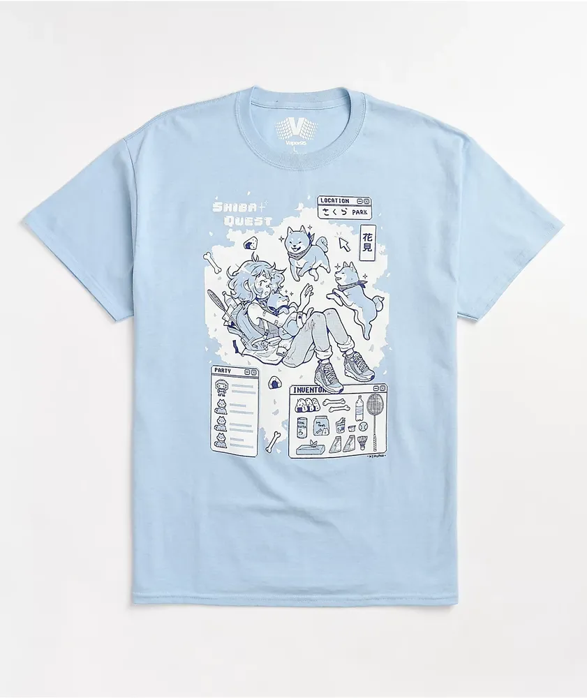 Vapor95 Shiba Quest Light Blue T-Shirt