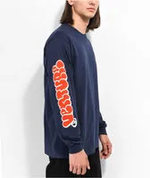 Venture Throw Sleeves Navy Long Sleeve T-Shirt