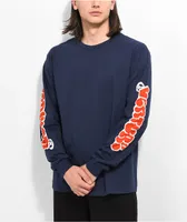 Venture Throw Sleeves Navy Long Sleeve T-Shirt