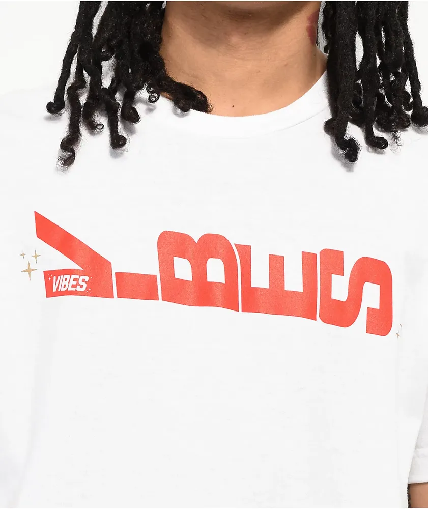 Vibes Sittin Sideways White T-Shirt