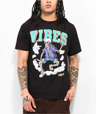 Vibes Skull And Cones Black T-Shirt