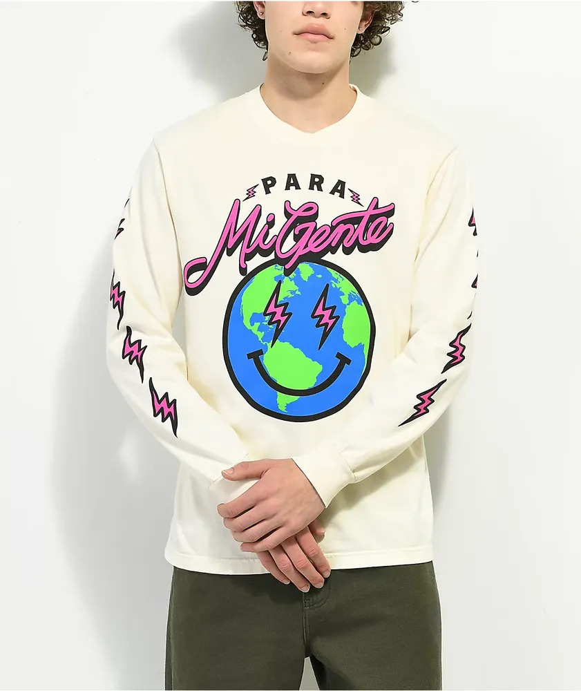 Vibras by J Balvin Para Mi Gente Cream Long Sleeve T-Shirt