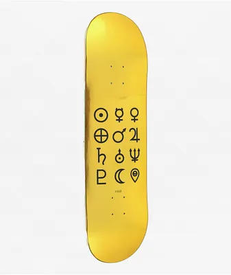 Visit Symbols Gold Foil 8.5" Skateboard Deck
