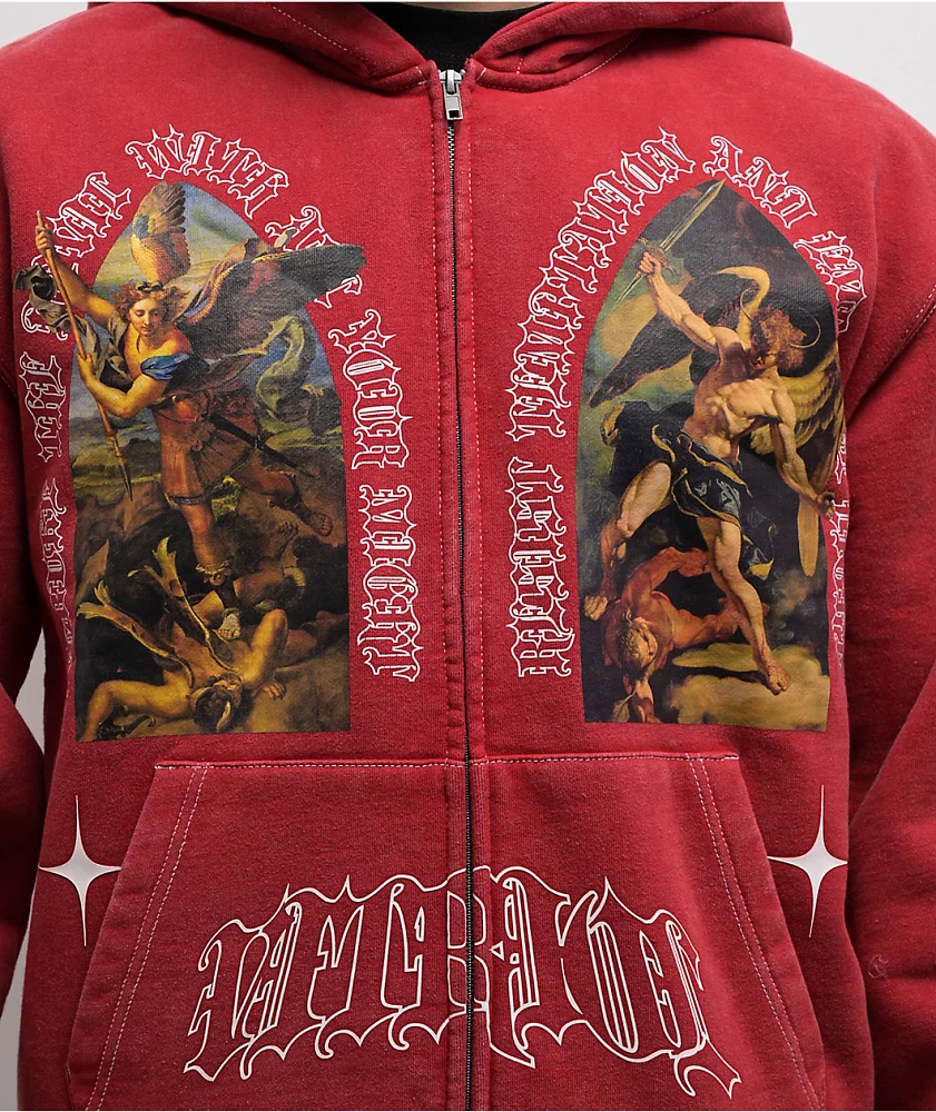 Vitriol Arches Red Zip Hoodie
