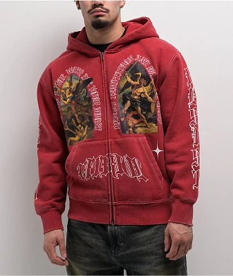 Vitriol Arches Red Zip Hoodie
